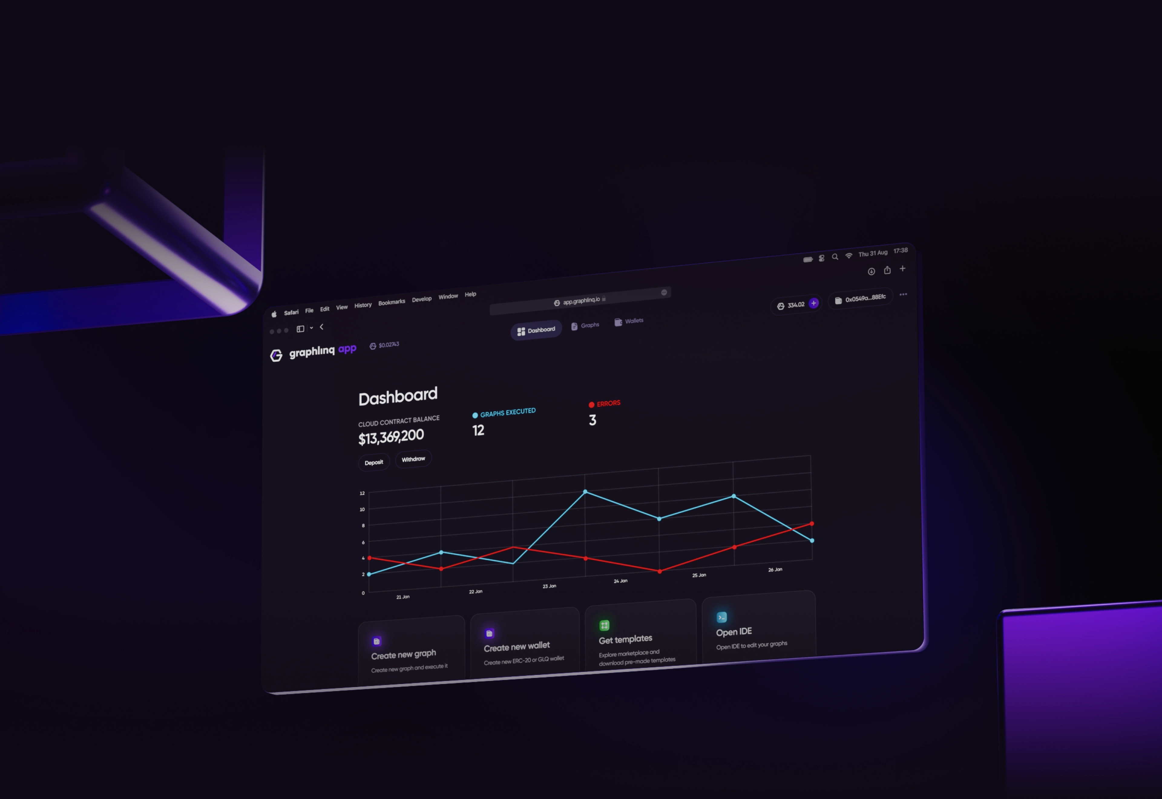 GraphLinq DApp builder interface
